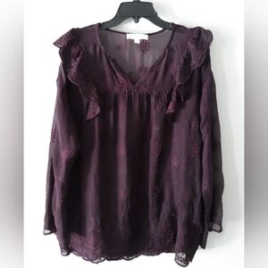 Suzanne Betro Embroidered Blouse